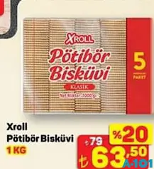 XROLL PETİBÖR BİSKÜVİ 1 KG fiyat ve kampanya bilgisi
